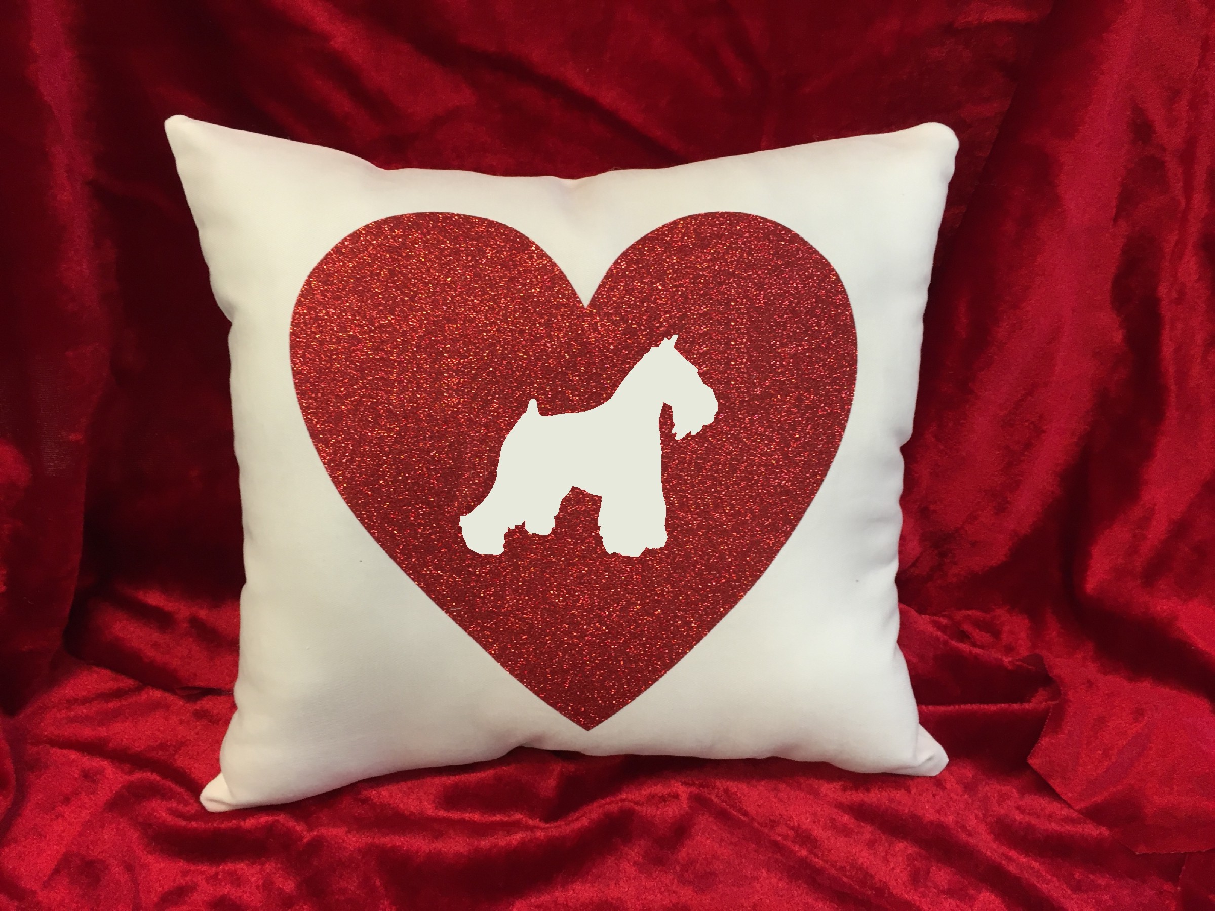 Dogs - Throw Pillow - Miniature Schnauzer